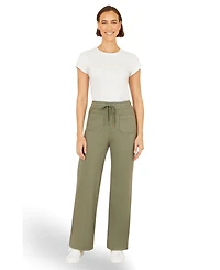 Yumi Women's Relaxed Stretch Wide Leg Trousers