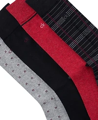 Calvin Klein Men's Rayon Dress Crew Socks, 4-Pack