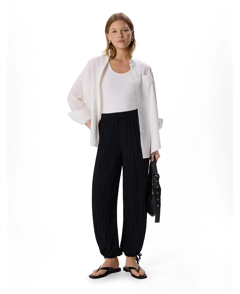 Whistles Women's Relaxed Tie Hem Trouser
