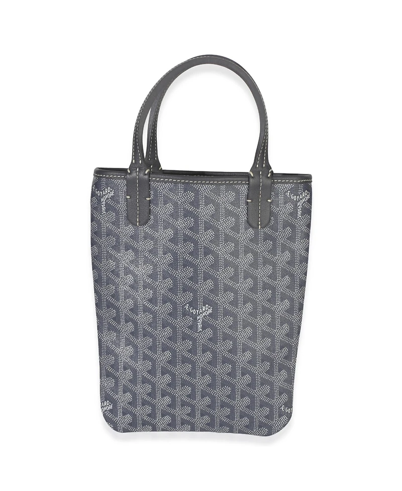 Pre-Owned Goyard Grey Goyardine Canvas Poitiers Mini Tote