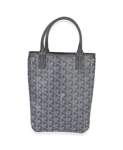Pre-Owned Goyard Grey Goyardine Canvas Poitiers Mini Tote