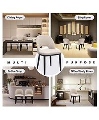 gaomon Upholstered Fabric High Back Wooden Dining Chairs