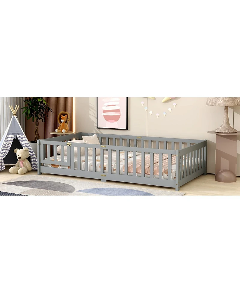 Streamdale Furniture Floor Bed with Fence and Door