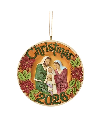 Jim Shore Heartwood Creek Annual Dated 2026 Holy Family Ornament