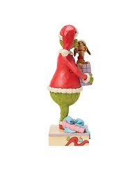 Jim Shore Grinch Fig Grinch Holding Gift with Max