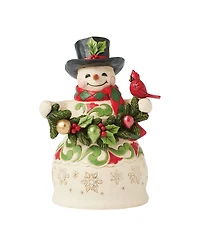 Jim Shore Heartwood Creek Fig Snowman Garland Cardinal