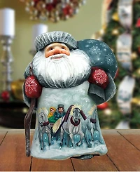 G.DeBrekht Woodcarved Hand Painted Dr Zhivago Santa Figurine