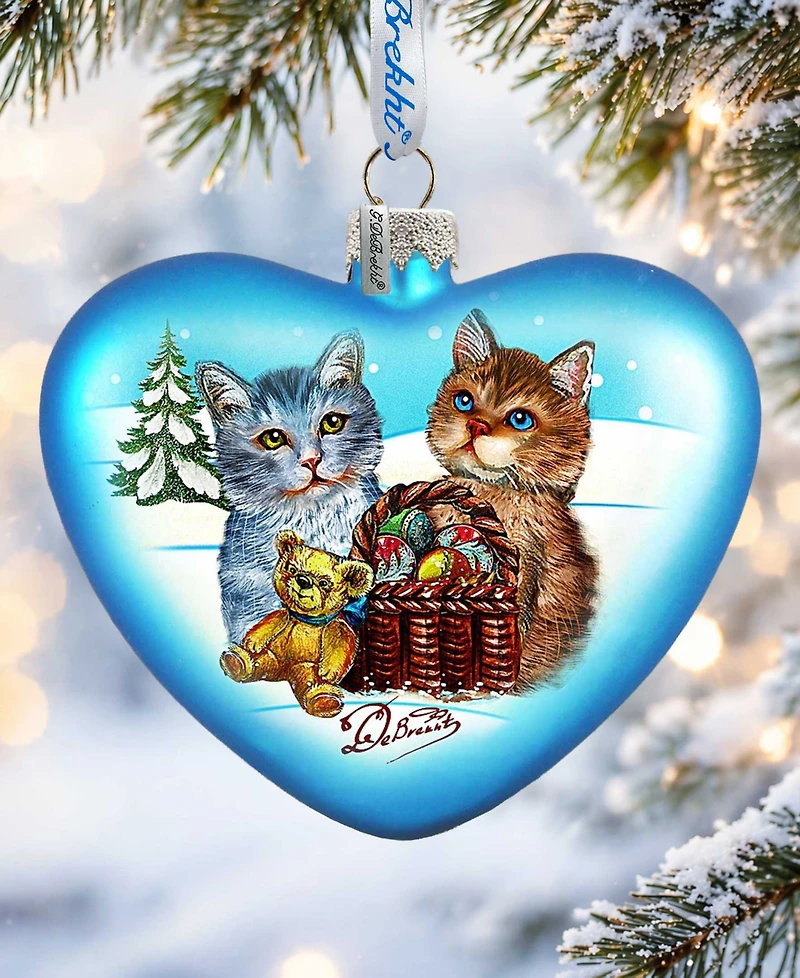 G.DeBrekht Kitty Cats Love Heart Holiday Ornament