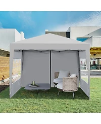 Streamdale Furniture 10x10 Pop Up Gazebo 3 Sidewalls, Bags