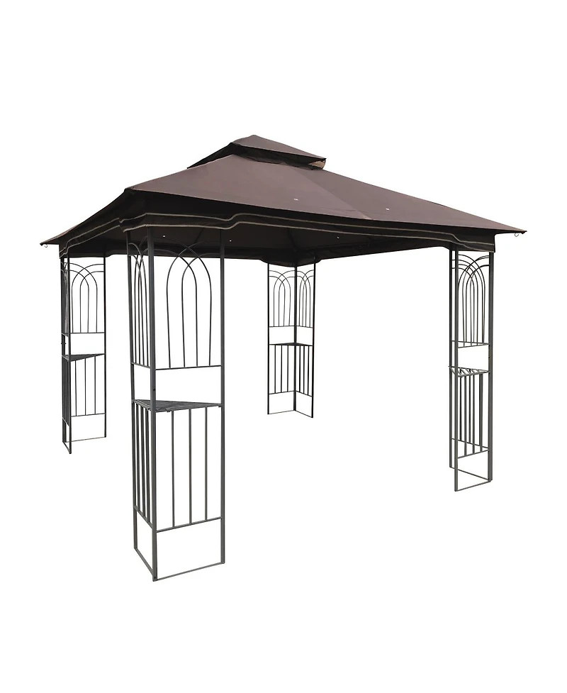 Streamdale Furniture 10x10 Outdoor Patio Gazebo with Double Roof and Mosquito Netting