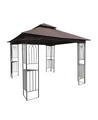 Streamdale Furniture 10x10 Outdoor Patio Gazebo with Double Roof and Mosquito Netting