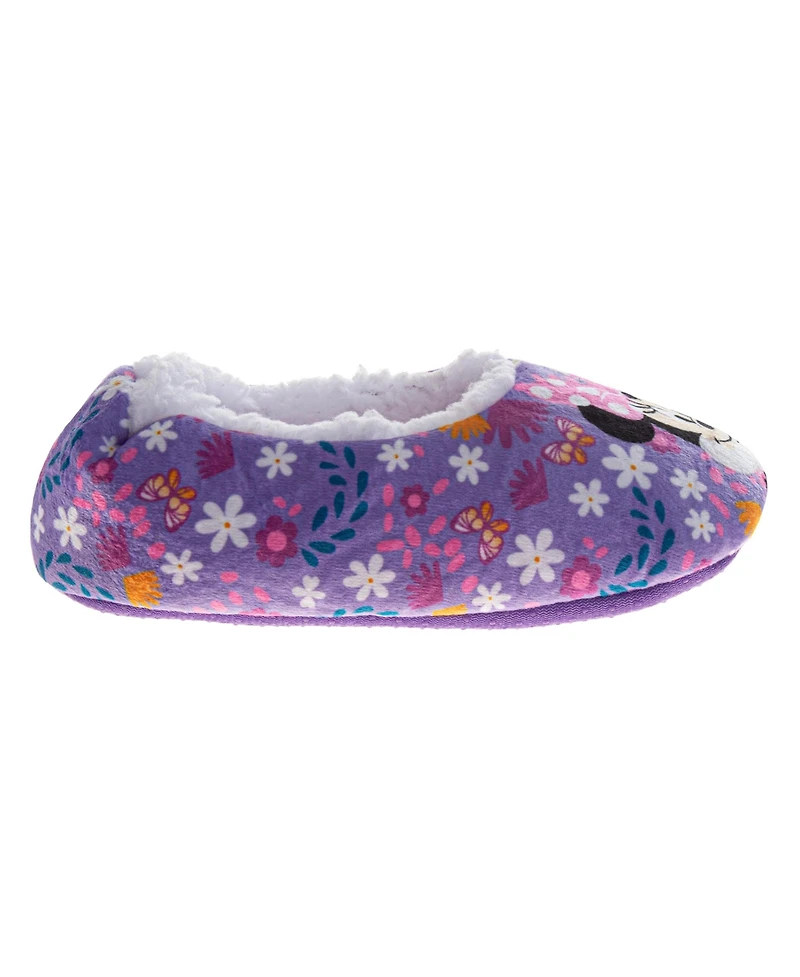 Disney Toddler Minnie Mouse Slippers Design Comfortable Cozy Indoor Soft