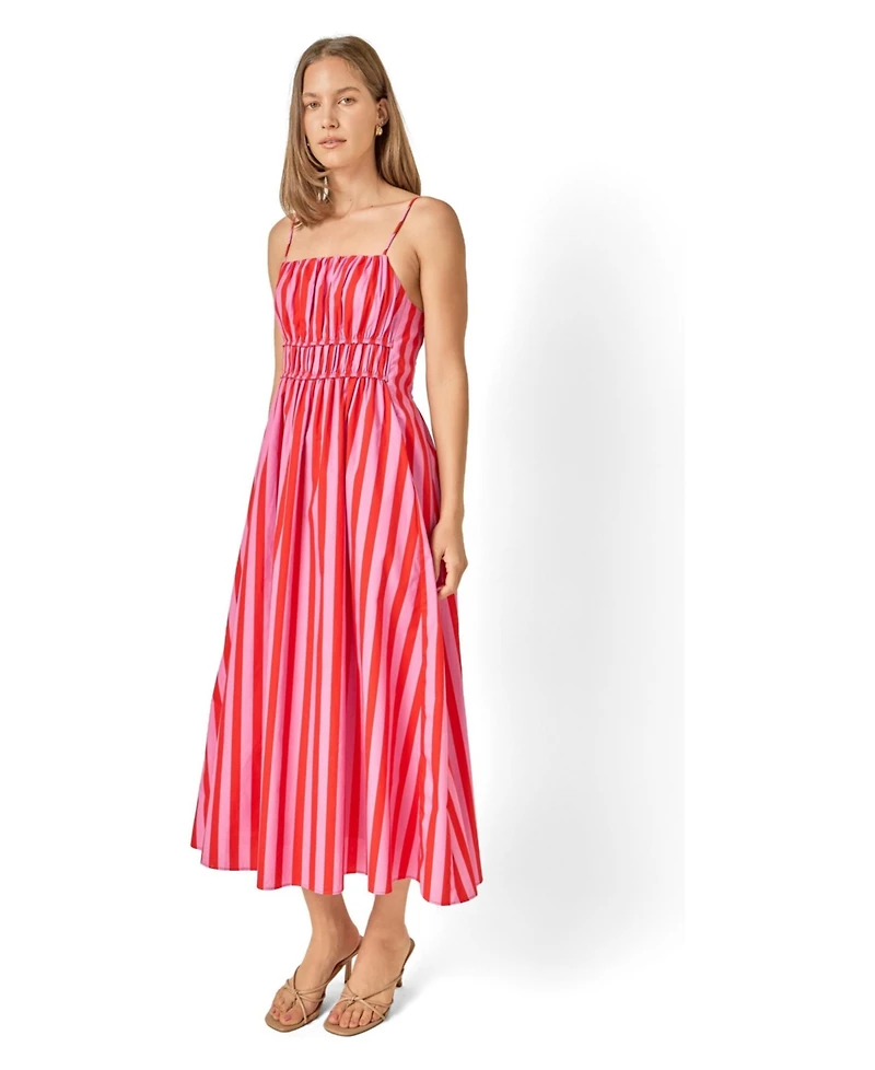 English Factory Women's Stripe Sleeveless Maxi Dress