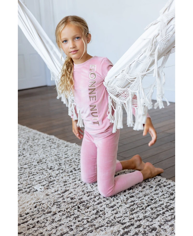 NoggiWear Kids Velour Puffy Letters Loungewear Set