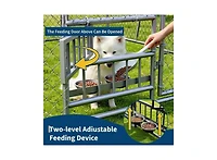 Gaomon Heavy Duty Outdoor Dog Kennel - Secure Metal Wire Enclosure with Waterproof Roof, Lockable Door, for Large Dogs, Backyard or Farm