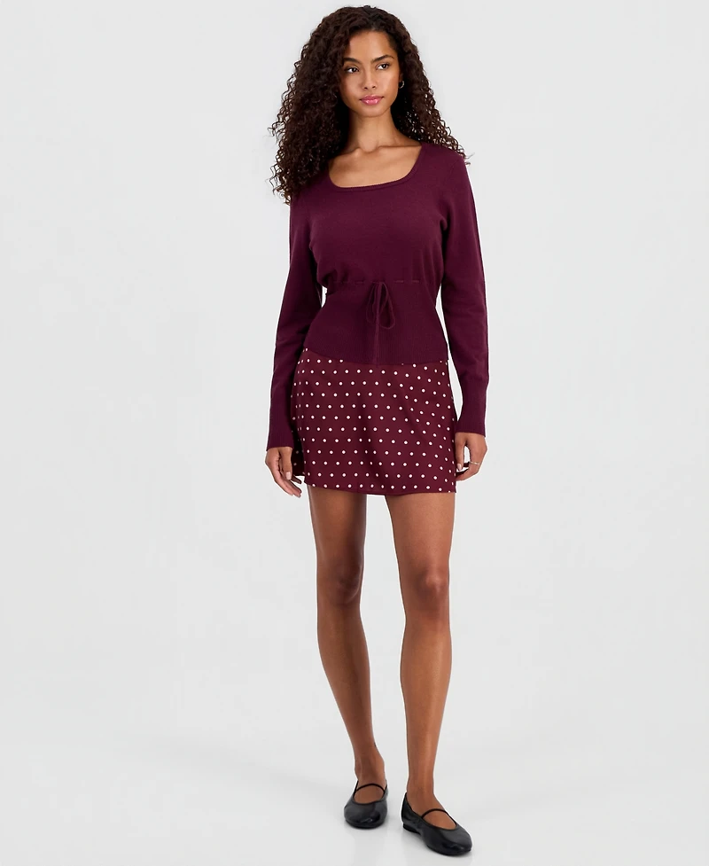 Sincerely Jules Juniors' Polka Dot Micro Mini Skort