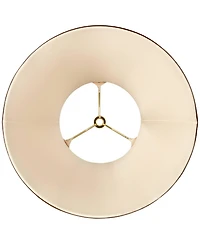 Springcrest Set of 2 Bell Lamp Shades Small 6" Top x 12" Bottom x 8.5" High Spider Replacement Harp and Finial Fitting