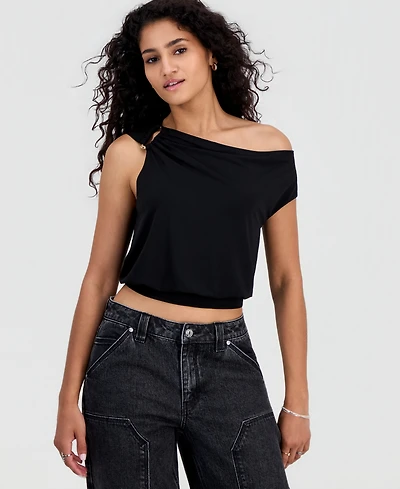 Just Polly Juniors' Asymmetrical Cropped Top
