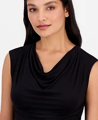Anne Klein Women's Pleated Cowl-Neck Sleeveless Top