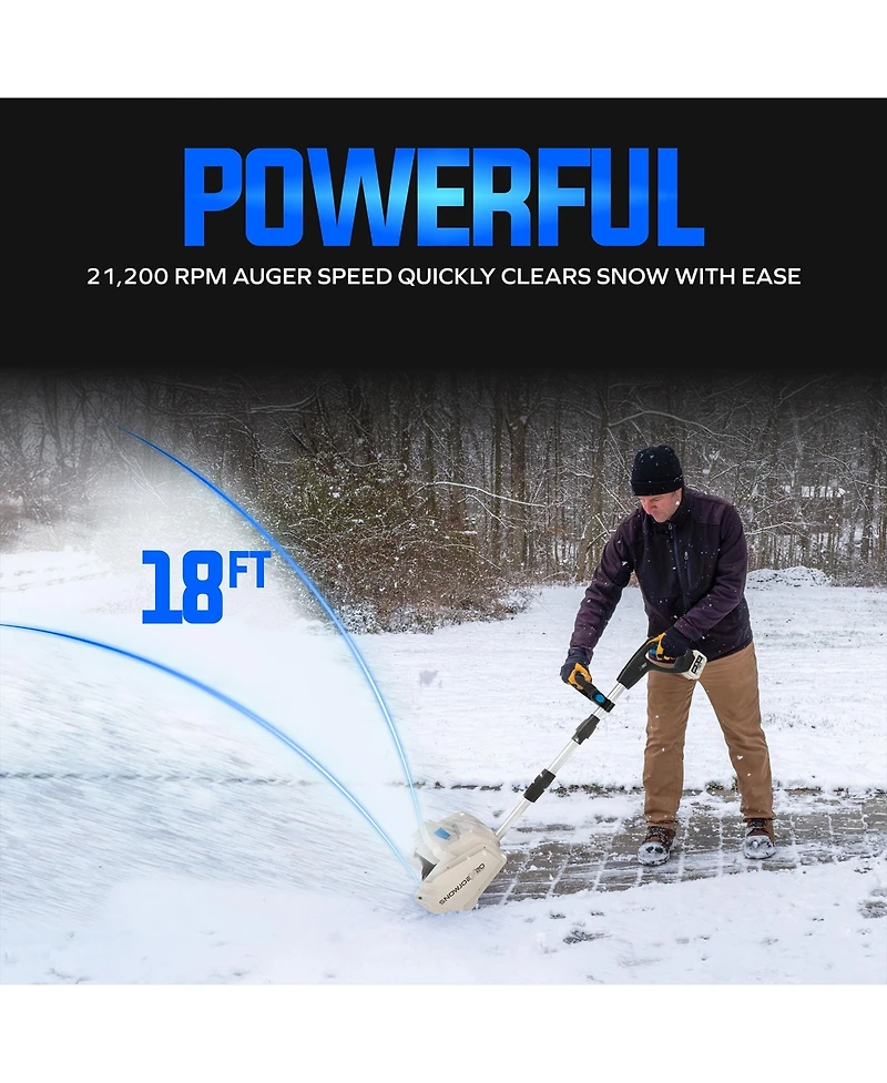 Snow Joe Cordless Snow Shovel Kit with 10inch Wide x 5inch Deep Snow Cut, X20-snow-5A