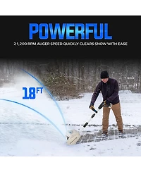 Snow Joe Cordless Snow Shovel Kit with 10inch Wide x 5inch Deep Snow Cut, X20-snow-5A