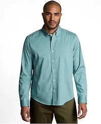 Lands' End Men's Long Sleeve Tailored Fit Travel Kit Shirt