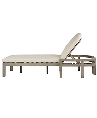 Streamdale Furniture Premium Acacia Wood 5-Position Adjustable Outdoor Chaise Lounge