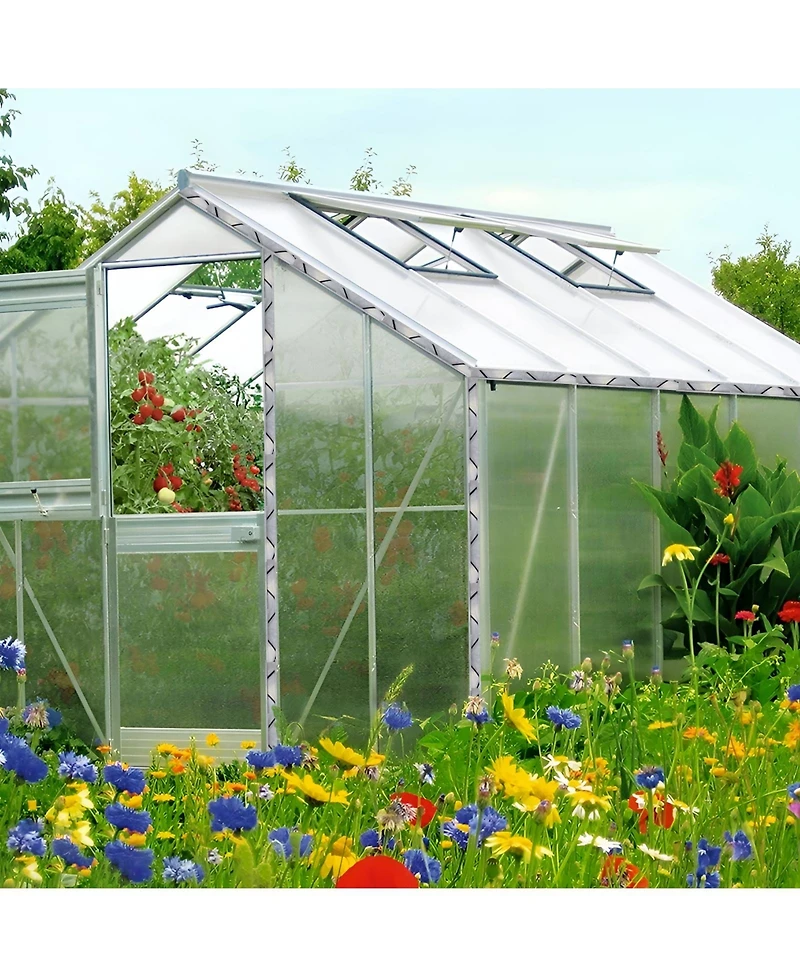 homfan 20 Pcs 6.6 Ft Greenhouse Film Lock Channel, 1mm Thick Aluminum Alloy Wire Duct