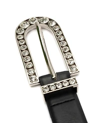 Vince Camuto Soft Vintage Crystal Hardware Belt