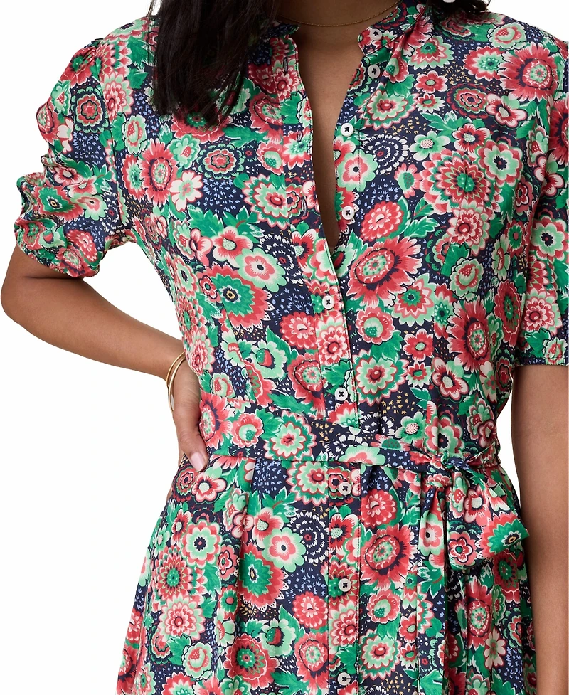 UNTUCKit Women's Short Sleeve Lemon Print Midi Alix Dress