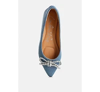 Ellerby embellished bow detail ballet flats