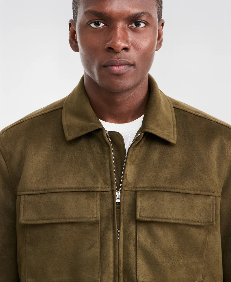 Alfani Men's Two Pocket Faux Suede Jacket, Macy's Exclusive