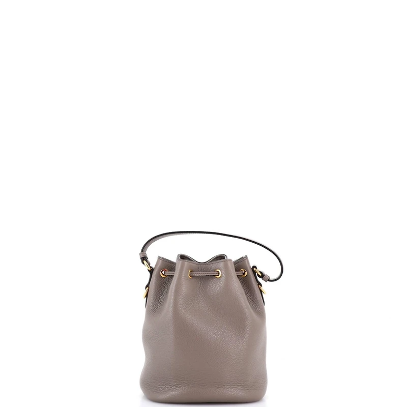 Pre-Owned Prada Small Dual Strap Top Handle Bucket Bag Vitello Daino