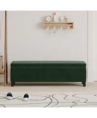 Streamdale Furniture Upholstered Storage Ottoman Bench - 51.25''L