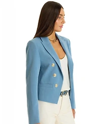 The Noli Shop Womens Gabrielle Double Breasted Blazer - Merlot
