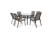 Mondawe 7-Piece Patio Dining Set with 6 Stackable Chairs