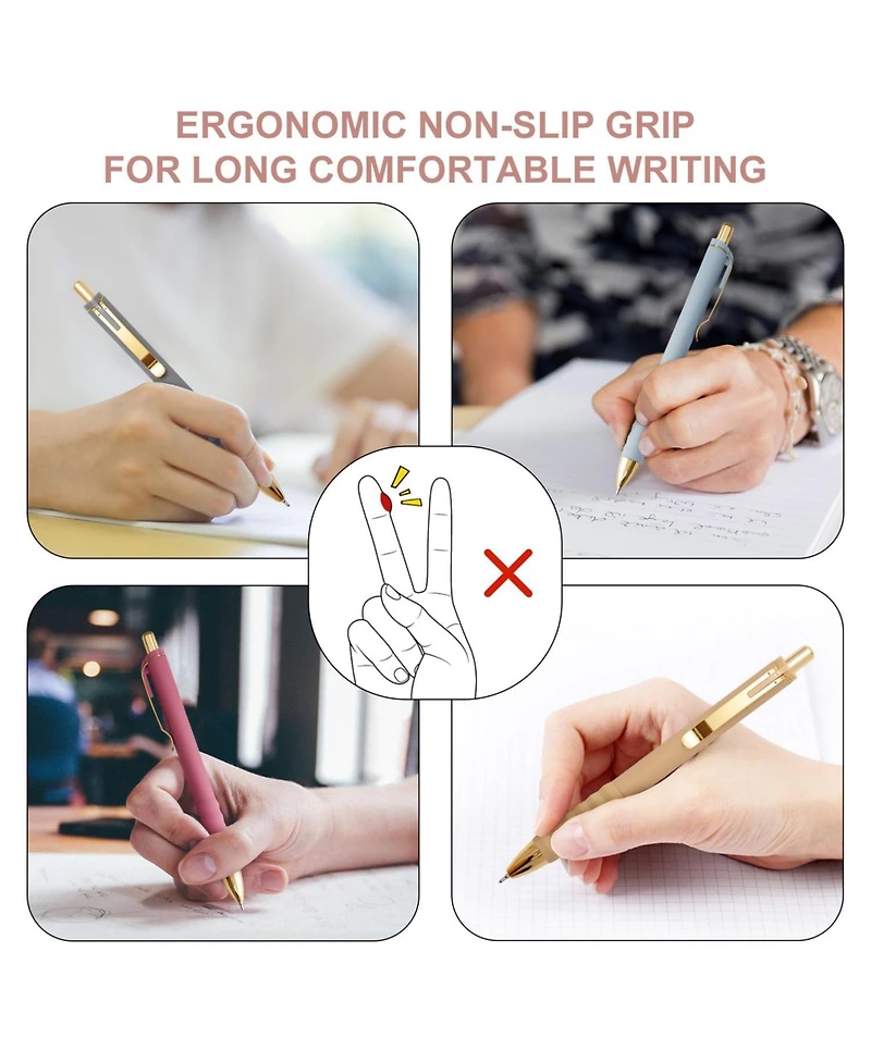 Gnuadz Ballpoint Pen Soft Grip Retractable 1mm