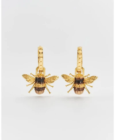 Fable England Honey Bee Huggie Earrings