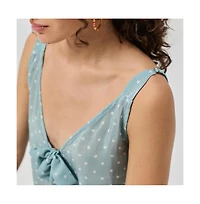 Reistor Women's Bow Bemberg Tie Cami Top