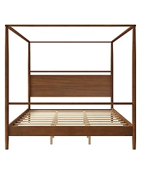 Streamdale Furniture Solid Wood Four-Poster Canopy Bed Frame, King Size