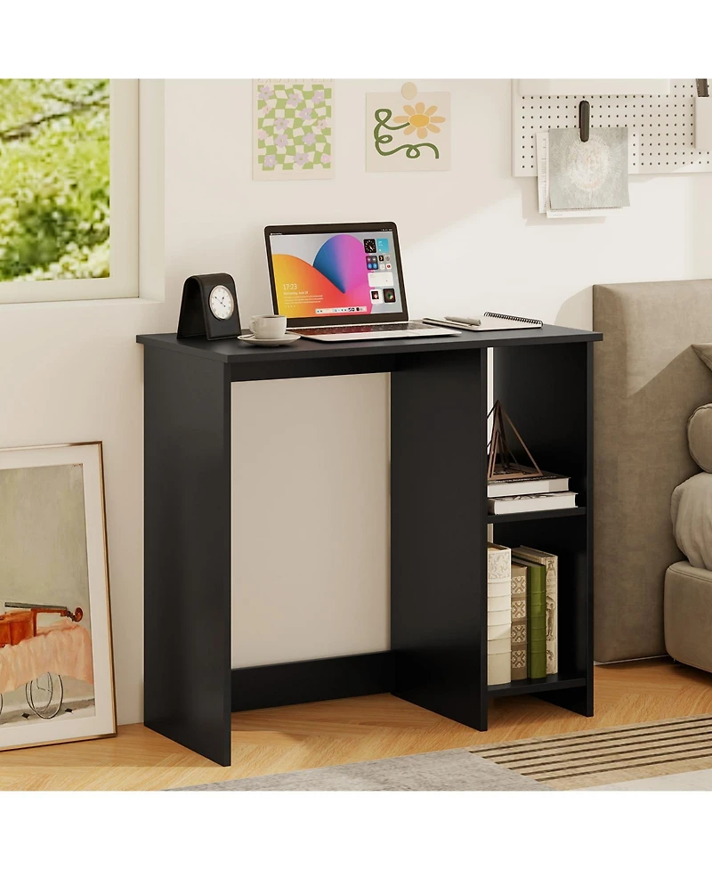 Slickblue 31.5 Inch Modern Home Office Desk with 2 Storage Compartments
