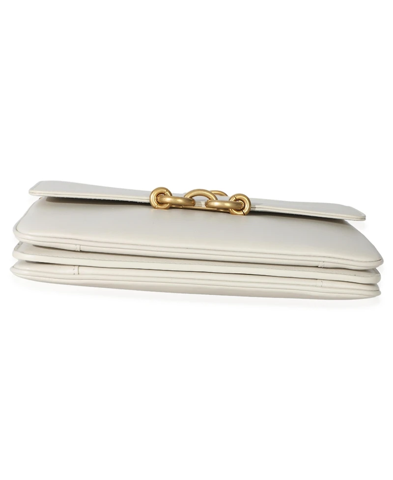 Pre-Owned Saint Laurent Cream Smooth Calfskin Le Maillon Satchel