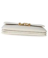 Pre-Owned Saint Laurent Cream Smooth Calfskin Le Maillon Satchel