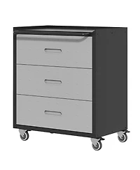 Viyet 3-Drawer Heavy Duty Metal Storage Cabinet - Rolling Steel Tool Chest with 360degree(s) Wheels