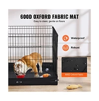 Ruie 4 Panel Foldable Metal Dog Exercise Pen 24 in Tall 36 in Wide Panels