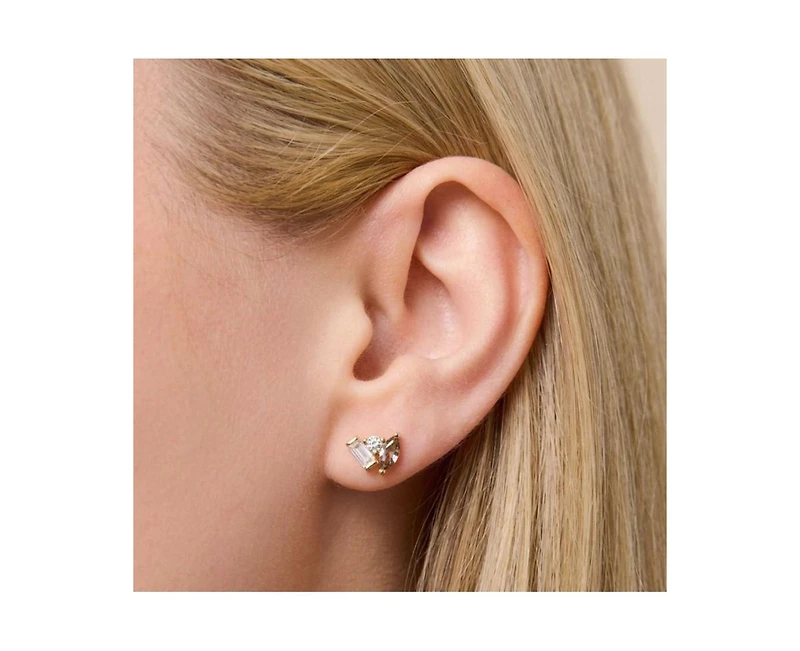 Little Sky Stone Seraphina Moissanite Grey Spinel Stud Earrings