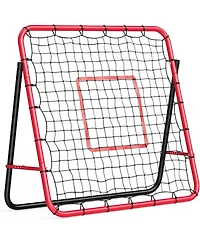 Xo Adjustable Soccer Rebounder Net 6x4 Ft, Heavy Duty Bounce Back Trainer, Steel Frame Portable Practice Net for Backyard Training