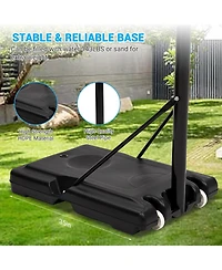 Xo Portable Basketball Hoop for Kids and Adults, Adjustable Outdoor Basketball Goal System for Backyard Driveway Indoor Play, Durable Steel Frame
