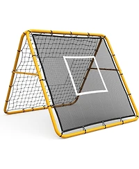 Xo Adjustable Soccer Rebounder Net 6x4 Ft, Double-Sided Trainer with Steel Frame, Easy Setup Soccer Practice Net