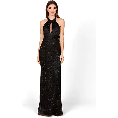 Lara Women's Halter Neck Dress with Keyhole